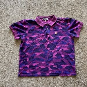 Bape camo polo shirt